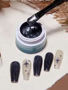 Esmalte em Gel Magnético Olho de Gato Azul Gelado BAOSHIMAN, Gel Holográfico Brilhante Soak-Off LED UV, Requer Cura, Não Descasca, Brilhante, DIY para Casa e Salão de Unhas - Transparente - Visão 9