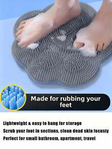 Foot Scrubbing Mat, Back And Foot Bath Brush, Foot And Back Massager With Suction Cups, Shower Scrubbing Mat, Foot Massage Mat, Foot Bath Mat, Bathroom Bath Mat, Silicone Foot Massage Mat, Shower Back Scrubbing Mat - Multicolor - View 10