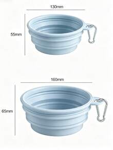 Bol d'alimentation et d'eau pliable en silicone pour animaux de compagnie avec clip mousqueton, bol de voyage portable et pliable pour chiens et chats, bol léger et étanche pour nourriture et eau pour animaux de compagnie pour la marche en plein air, la randonnée et le transport, répond aux besoins quotidiens d'alimentation en plein air - Multicolore - Voir 15