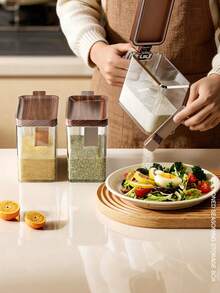 Multi-Compartment Seasoning Box Set For Home Kitchen, Spice Storage Jars, Salt & Sugar Condiment Organizer - Multicolor - View 1