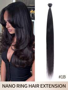 Nano Ring Hair Extensions Human Hair, 16-22 Inch, 25g 25 Strands, Cold Fusion Extensions, Low Visibility Nano Beads, Seamless Blend For Length And Volume With Hair For Women, Perfect For Daily, Party And Wedding Hairstyles - Multicolor - View 41