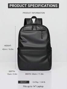 NEWHEY Men's Large Capacity 20L Lightweight Backpack, Laptop Compartment, Outdoor Camping Travel Rucksack, Durable Polyester, Hiking Commuting Office Bag - Black - View 3