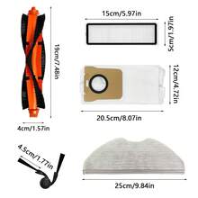 Accessory Kit Compatible With Xiaomi H40 Vacuum Cleaner | Complete Spare Parts: Filter, Mop, Main Brush, Side Brush, Dust Bag | Perfect Fit, Sturdy Structure, Easy Installation - H40 - View 2