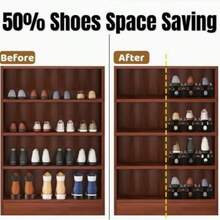 5/10/20pcs Adjustable Shoe Rack - Space-Saving, Easy To Assemble Storage Rack, Height Adjustable, Suitable For Slippers, Sneakers, High Heels And More. Closet Organization - Multicolor - View 5
