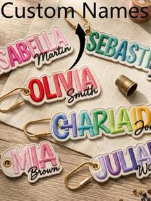 Embroidered Name Keychain