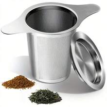 2/1pc Tea Strainer, Equipped With Dual Handles Durable Mesh Filter, Suitable Size, Easy To Grip, Large Capacity, Ergonomic Design, Suitable For Loose Leaf Tea - Multicolor - View 14