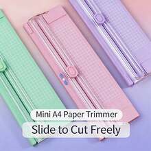 Dual-Direction A4 Paper Cutter, Small Manual Paper Trimmer, Multifunctional Office Paper Cutter, Portable Desktop Paper Cutter With Ruler, Random Style - A4 Paper Cutter - View 6