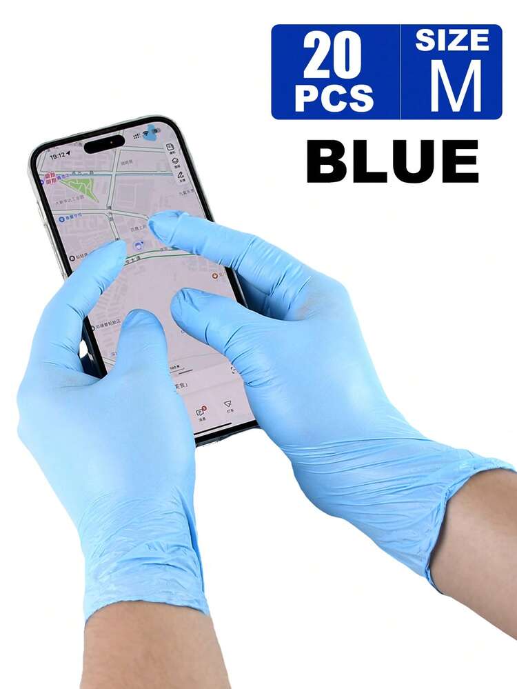 一次性丁腈手套，蓝色，家用清洁手套，适用于厨房、浴室、清洁、搬运、纹身、美容、染发、宠物、美发沙龙、清洁用品、家用工具 - 藍色 - 查看 9
