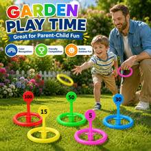 Color Recognition Ring Toss Game Outdoor Throwing Circle Toy Family Competitive Backyard Garden Interactive Educational Toy For Kids Birthday Gift Summer Holiday Outdoor Activity Party Present - Multicolor - View 4