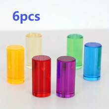 6pcs Luxury High Transparency Rainbow Acrylic Cylinder & Cube Set, Refractive Prism Light-Catching Decor, Colorful Stackable Geometric Ornaments, Suitable For Home Display, Holiday Party Decoration, Creative Educational Toys And High-End Birthday Gifts - A - View 13