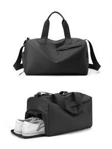 NEWHEY Men's Waterproof Handbag With Separate Shoe Compartment, Large Capacity Shoulder/Crossbody Bag - Multicolor - View 7