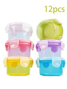 1/2/6pcs Mini Food Storage Containers, Mini Transparent Containers With Lids, Sealed Food Storage Boxes, Rectangular Plastic Sealed Storage Boxes, Small Food Containers Plastic Sealed Boxes, Multi-Functional Seasoning Boxes, School Supplies, Student Essentials - Multicolor - View 23