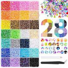 28-Grid Mixed Color Resin Rhinestone Set, Suitable For DIY Phone Case, Hat Rhinestone Decoration, Handmade Crafts And Other Rhinestone DIY Decoration Scenes - 28 Slots - View 7