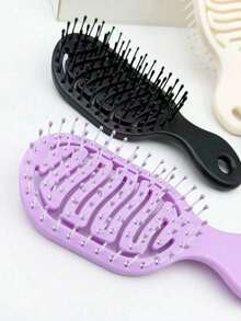 1pc Portable Oval Pocket Hair Comb, Wet & Dry Use, Compact Lightweight Massage Comb, Women's Mini Hair Brush, Hair Styling Tool, Suitable For Home, Dorm, Travel, Outdoor Activities, Office, School And More - A - View 10