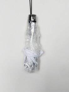 8骨荷葉邊黑白印花透明三折傘，1件 - A - 查看 10