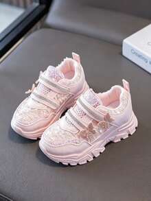 2026 New Unisex Kids' Sports Shoes, Mesh Breathable, Versatile, Lightweight, Comfortable, Casual Chunky Sneakers - Pink - View 1