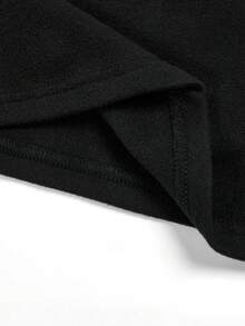 Autumn/Winter Casual Versatile Solid Color Turtleneck Top - Black - View 8