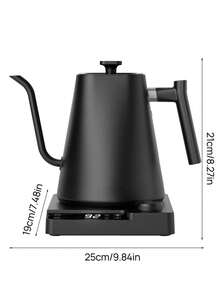 Brutelle 1200W Fast Heating Temperature Sensing Electric Kettle, 1000ml Stainless Steel Body, Auto Shut-Off & Keep Warm Function, Suitable For Home Kitchen Coffee Corner, Black - Black - View 9