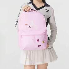 Nike Unisex Backpack New Travel Sports Backpack Student School Bag Laptop Bag Size: 43*30*15cm - Pink/Black - View 3