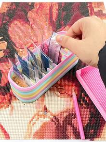1pc 10-Grid Diamond Painting Bead Storage Box, Color Coded Organization, Handmade Storage Container, Suitable For Enthusiasts, Diamond Painting Supplies And Bead Storage - Drill Disk - View 11