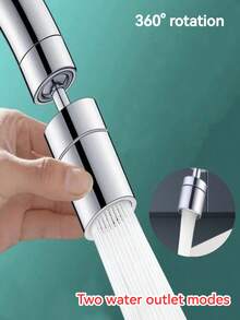 可調節 360° 防濺廚房與浴室水龍頭,全新雙模式噴頭濾網起泡器,廚房配件,廚房水龍頭延長器,洗臉盆機械手臂,家居改良配件,聖誕裝飾 - 彩色 - 查看 2