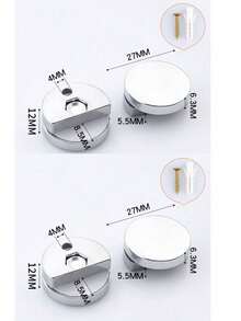 2-4PcsMirror Glass Clips Mirror Wall Holder Clips Mirror Glass Hanging Bracket Glass Mounting Round Clips In Bathroom Mirror Fix Kit Set - A - View 12