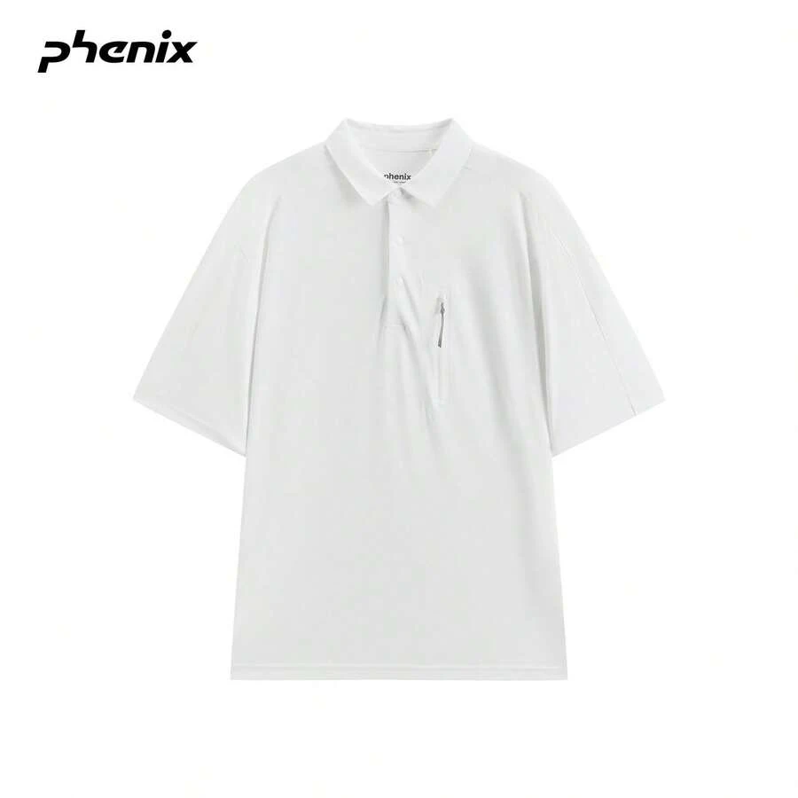 +Phenix Phoenix 男士快乾短袖針織 Polo 衫,2026SS 新款戶外休閒 - 米白色 - 查看 1