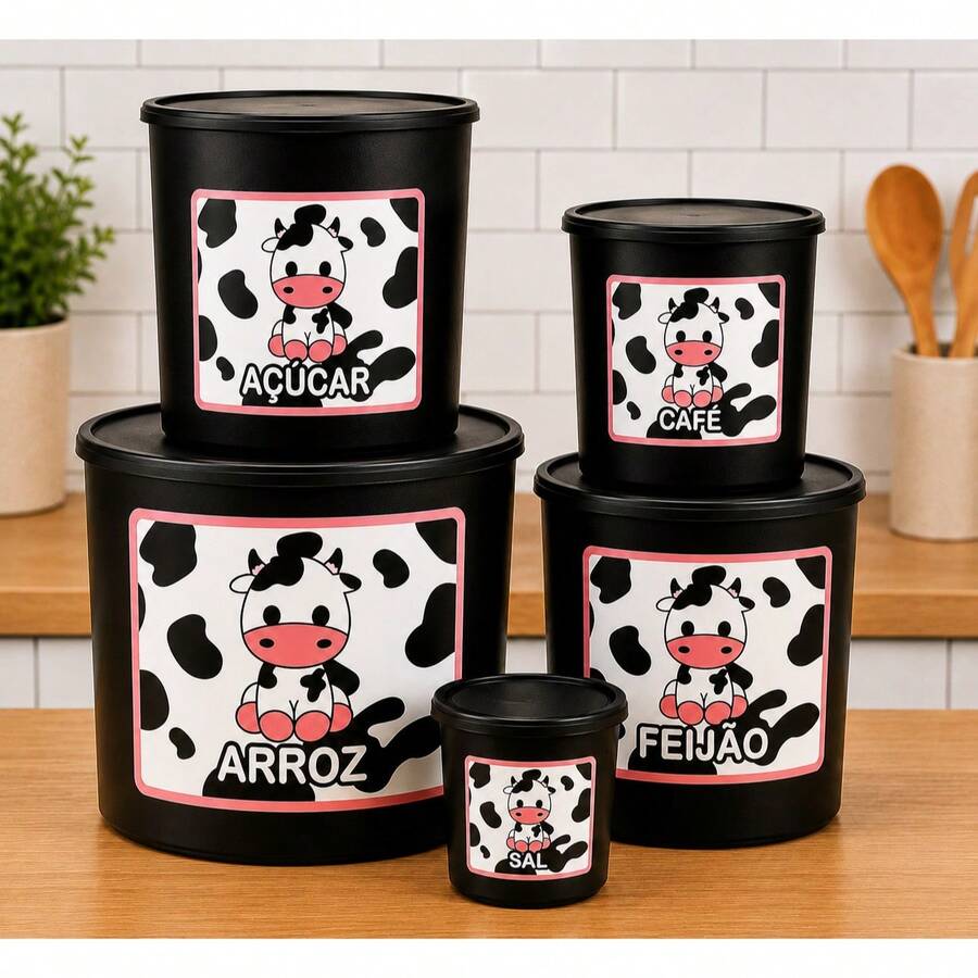 Kitchen Storage Set - Black - View 1