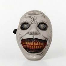 Q-Lia 節日裝飾面具 恐怖萬聖節面具 恐怖惡魔頭套 派對 COS 道具 - 彩色 - 查看 4