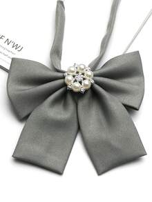 1pc Square Collar Bow Tie Suitable For Shirts, College Style, Daily, Party, Gift, Streetwear - Multicolor - View 23
