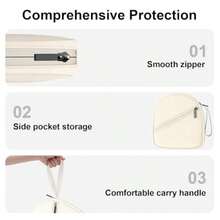 Headphone Headset Case Bag Compatible With Tune 770NC, 720BT, 510BT, 520BT, 500BT Soundcore By Anker Q20i, Q20, Q30, Q45  BERIBES TOZO KVIDIO JLab  On-Ear Headphones - Khaki - 5.Khaki - View 4
