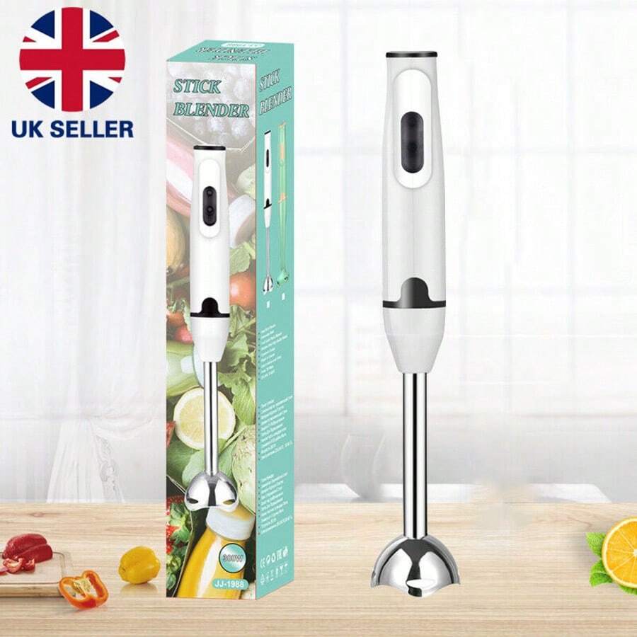 400W Hand Blender Electric Stick Blender Curry Puree Food Mixer Liquidiser - White - View 1