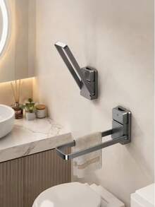 Toallero plegable con ventosa, barra de toallas para baño sin taladro, soporte multifuncional de pared para toallas, toallas de baño, diademas, joyas, perchas y almacenamiento de accesorios de baño, estantería de almacenamiento para baño - Multicolor - Ver 13