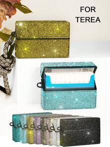 1pc Exclusive Luxury Rhinestone Studded Protective Case For TEREA, Fully Covered With A-Grade Artificial Diamonds For Sparkling Glamorous Effect, Suitable For TEREA, IQOS ILUMA, Best Used In Bright Lighting Environments - Multicolor - View 3
