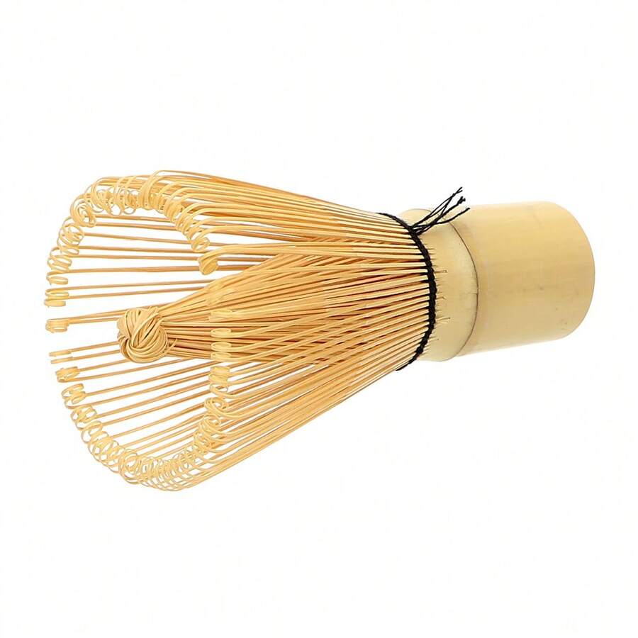 1pc Japanese Ceremony Bamboo Chasen 100 Matcha Green Tea Powder Whisk Tea Brush Kitchen Accessories Tea Tool - Light Yellow - View 1