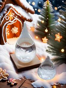 1pc Weather Forecast Glass Bottle Creative Gift, Raindrop Storm Bottle Decor, Desktop Decoration, Birthday Gift, Graduation Gift, Christmas Decor, Home Decor, Room Decor, Party Decor, Christmas Halloween Gift - A - View 4