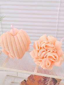 Heart-Shaped Bath Sponge, Fashion Hanging Style, Soft & Cute Double-Sided Bath Scrub Ball, Rich Lather Without Splashing, Home Bath Ball - Multicolor - View 3