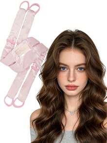 1pc / 2pcs / 3pcs Women's 4-In-1 Heatless Curling Set, Soft Satin Overnight Curlers With Bendable Sleep Curling Headband, No-Heat Big Wave Styling Tool, Suitable For Home, Travel, Back To School, All Seasons, Holiday Gift - Multicolor - View 1