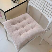 1pc Ultra Soft Velvet Chair Pad - Thick Warm Comfortable Suitable For Office, Dorm And Living Room - Easy To Clean Polyester Blend - Multicolored - View 10