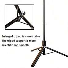 67"/170cm Extendable Aluminum Alloy Selfie StickTripod With Fill Light And Bluetooth Remote,Compatible With IOS/Android Smartphones - Ideal ForTravel, Vlogging, Live Streaming, Outdoor Photography,Compact And Portable Selfie Stick, Perfect ForVloggers And Travelers - Capture Influencer-WorthyShots Anytime, Anywhere! Best Selling Product! - Black - View 5