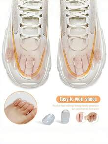 QKC Transparent Toe Protectors, Soft Silicone Breathable Anti-Friction, Unisex Foot Care Tool - Transparent - View 4