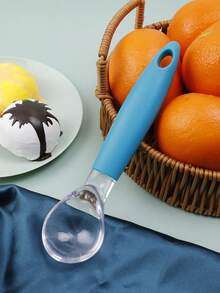 1pc Plastic Ice Cream Scoop, Multi-Color Comfortable Handle Fruit Melon Baller, Reusable Non-Stick Frozen Yogurt Spoon, Kitchen Dessert Making Tool With Hanging Hole - Multicolor - View 11