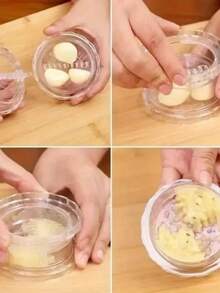1件裝手動便攜式大蒜壓碎器 方形研磨器 扭轉式廚房工具，適用於壓碎大蒜與生薑，易使用易清洗，無需用電的高效蒜瓣切碎工具，廚房必備，隨機顏色 - 彩色 - 查看 5