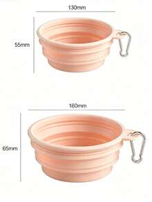 Bol d'alimentation et d'eau pliable en silicone pour animaux de compagnie avec clip mousqueton, bol de voyage portable et pliable pour chiens et chats, bol léger et étanche pour nourriture et eau pour animaux de compagnie pour la marche en plein air, la randonnée et le transport, répond aux besoins quotidiens d'alimentation en plein air - Multicolore - Voir 14