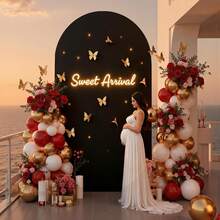 Arch Backdrop Cover Black -4ft,5ft,6ft,6.6ft,7.2ft Double-Sided Spandex Arch Covers Stretchy Backdrop For Balloon Arches Birthday Party Baby Shower Banquet Wedding Photo Background - View 7
