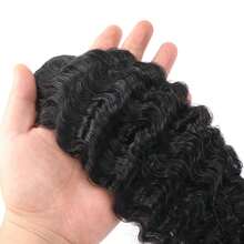 1PC Burmese Curly Bundles Human Hair Weave Bundle Unprocessed Human Hair Extensions 14-26 Inch Top Quality For Women With Spiral Curls Double Weft Natural Color - Natural Black - View 8