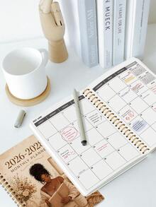 Trees 2026–2028 24-Month Planner, 1/2 Year Weekly And Monthly Calendar With Monthly Overview And Notes, Suitable For Improving Efficiency, Appointment Management And Goal Setting, Back To School Supplies, Office Desk Accessories - Multicolor - View 4