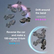 High-Speed Electric Wireless Remote Control Racing Car, Professional Drifting Stunt Remote Control Car, Indoor And Outdoor Racing Game Toy, Cool And Collectible Model Car, Perfect Birthday, Back-To-School, And Christmas Holiday Gift For Children. - Black - View 11