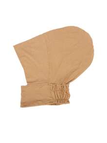 1PC Women's Fashion Solid Color Elastic Beanie Hat, Comfortable Breathable Muslim Hijab, Neck-Covering Casual Elegant Headscarf, Suitable For Daily Wear And Prayer - Solid Color Bottoming Hat - View 8