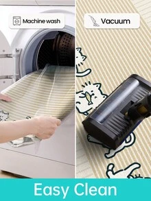DAJIANG 1pc Humorous 4 Cats Rug, Kitchen Rug, Hallway Rug, Area Rug, Suitable For Bathroom, Kitchen, Outdoor, Indoor, Hallway, Bedroom, Living Room, Bedside, Machine Washable Rug, Easy To Clean Entryway Mat, Non-Slip Backing Rug, Bedroom Decor - Cat's Daily Life - View 9